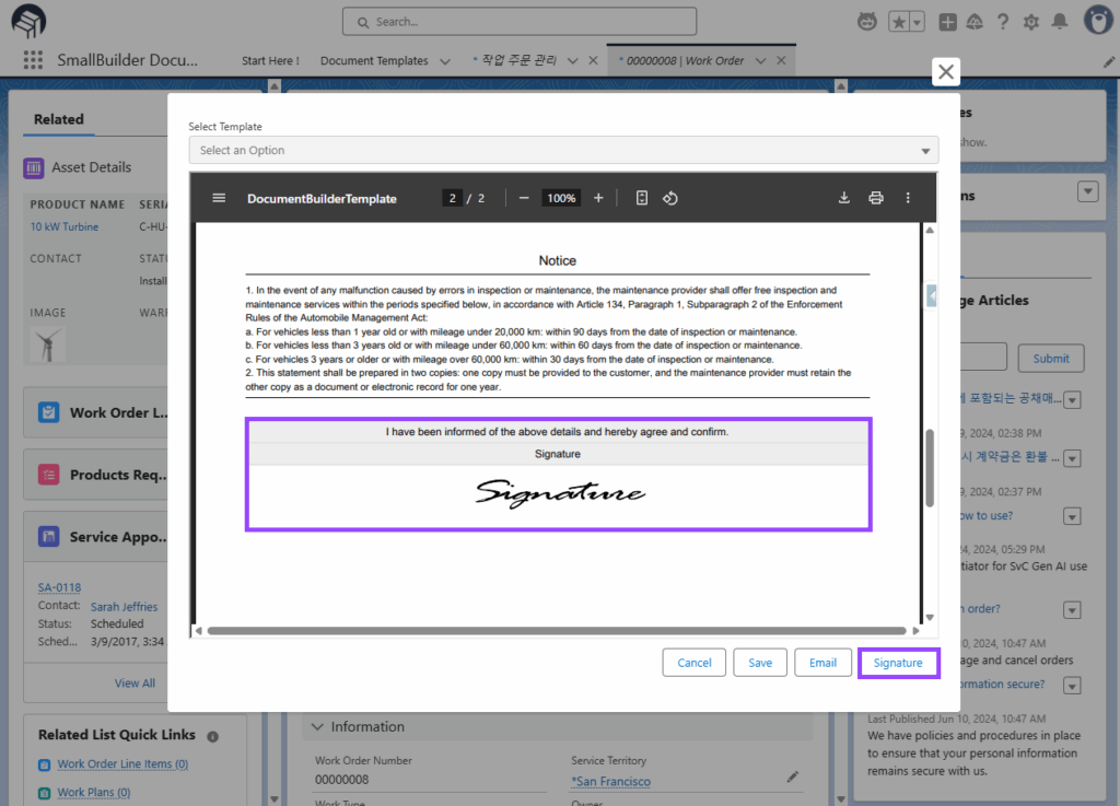 Desktop Signature Example